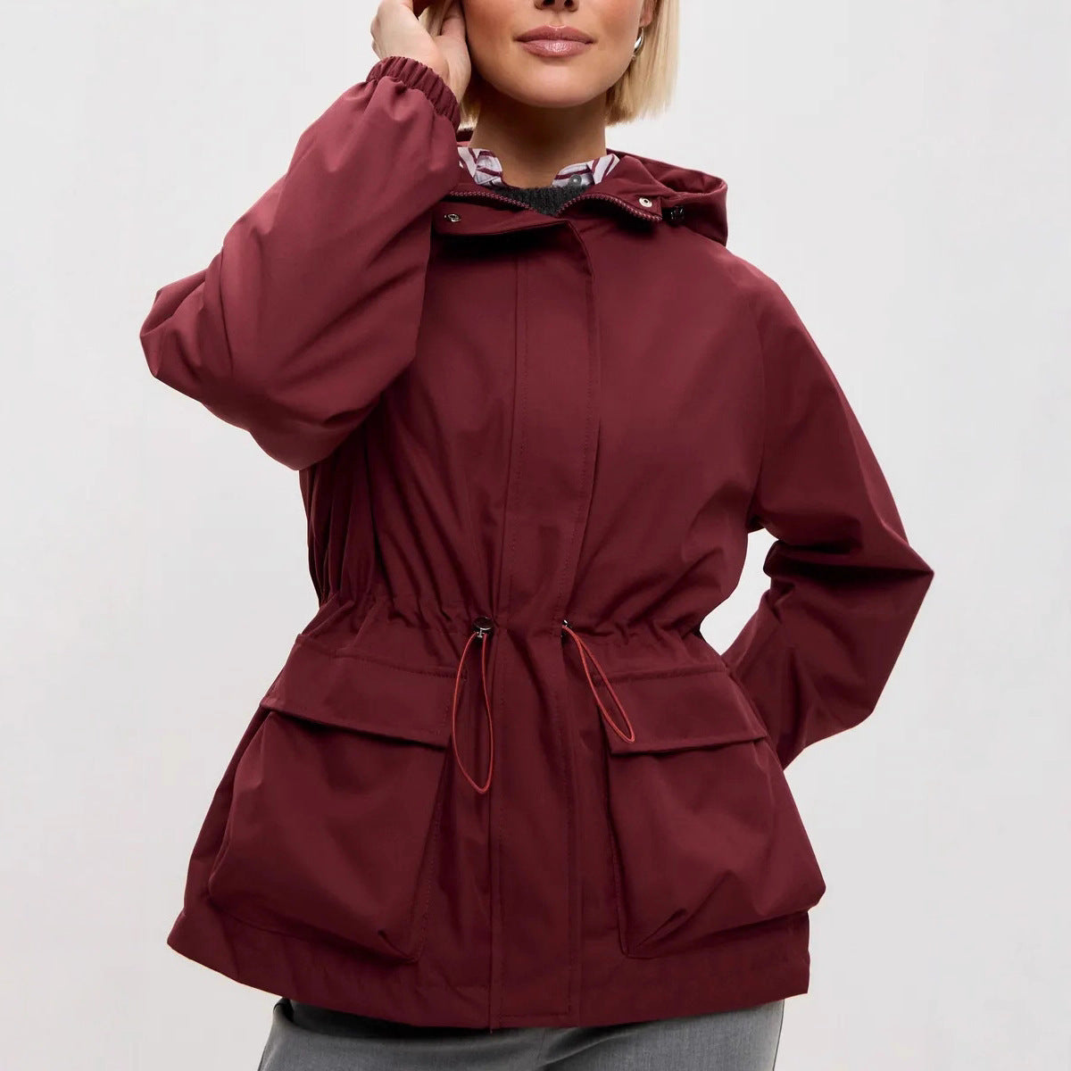 Damen Wasserdichte Jacke Verstellbarer Bund Norvielle