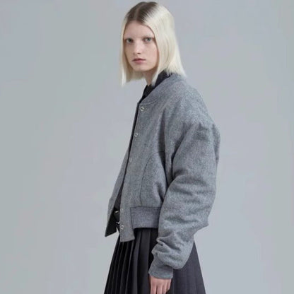 Damen Oversized-Jacke Wollmix