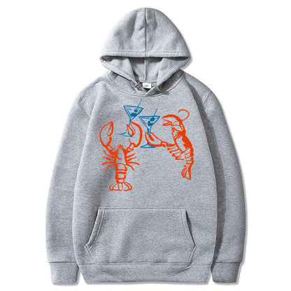 Damen Kapuzenpullover Hummer Motiv