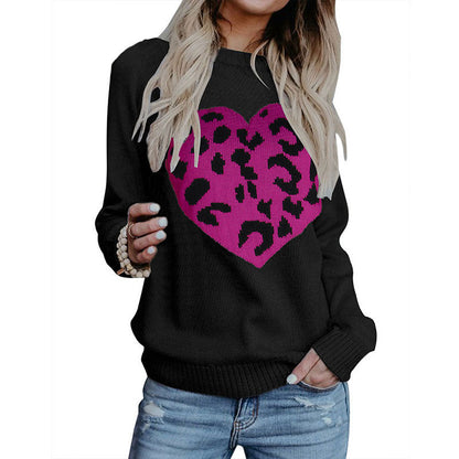 Damen Pullover Herz-Muster Norvielle