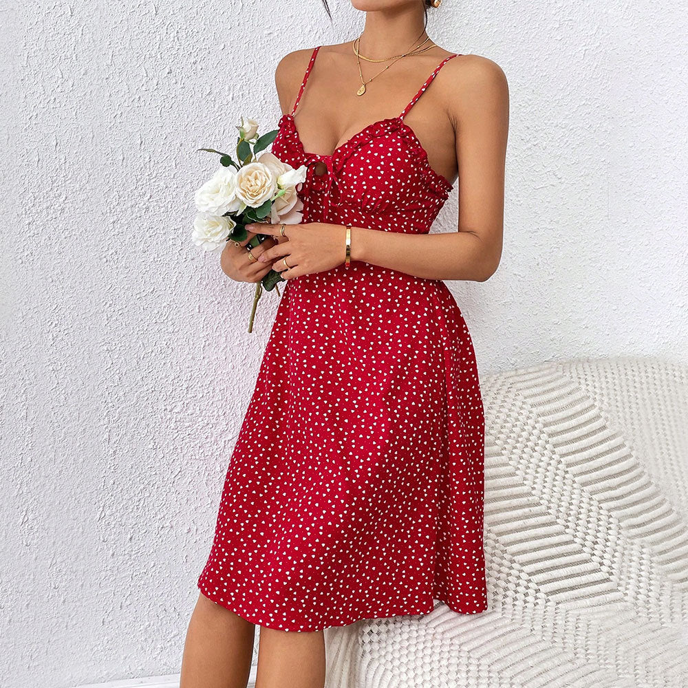 Damen Minikleid Luftiger Schnitt Rüschendetail Norvielle