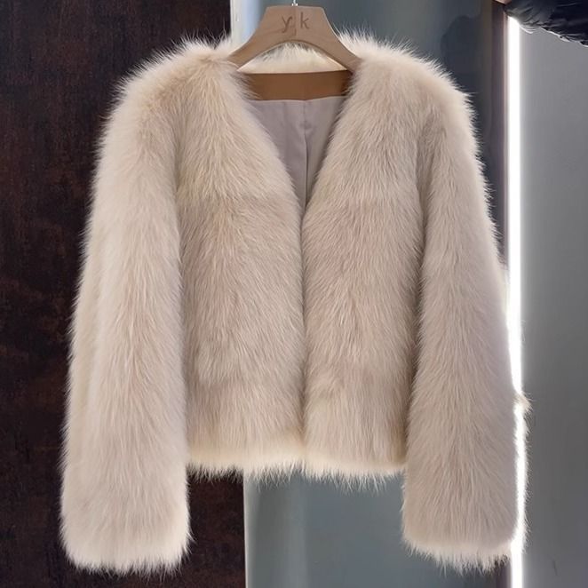Damen Kunstfelljacke Elegantes Design