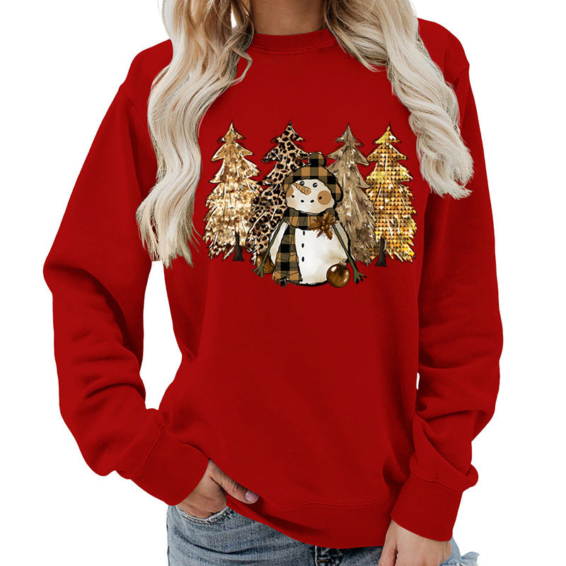 Damen Sweatshirt Schneemann-Design Weich Norvielle