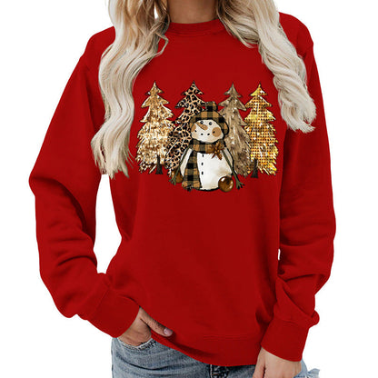 Damen Sweatshirt Schneemann-Design Weich Norvielle
