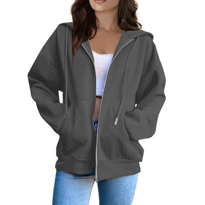 Damen Oversized Kapuzenjacke Gemütlich Norvielle