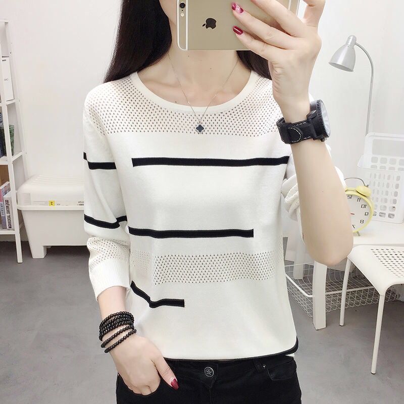 Damen Feinstrickpullover Streifenmuster Norvielle