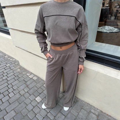 Damen Sportset elastischer Bund Kontrastnähte Norvielle - Norvielle