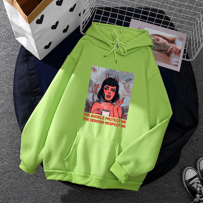 Damen Hoodie Grafikdruck Norvielle
