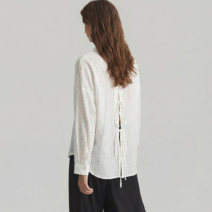 Damen Bluse Elegante Lockere Stickdetails Norvielle