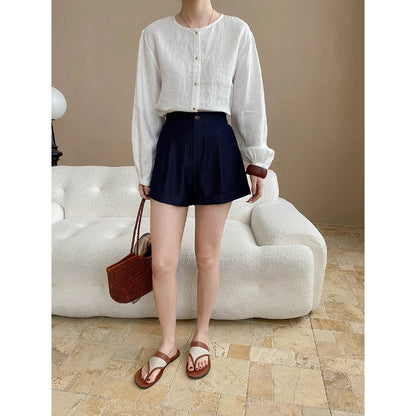Damen Shorts Hochbund mit Taschen Norvielle