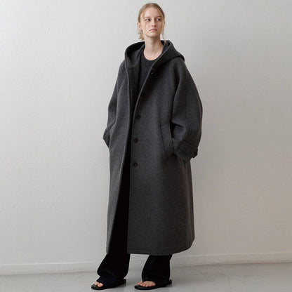 Damen Oversize-Mantel mit Kapuze und Taschen Norvielle - Norvielle