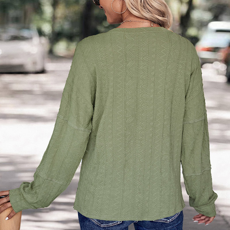 Damen Langarmshirt Strukturmuster Norvielle