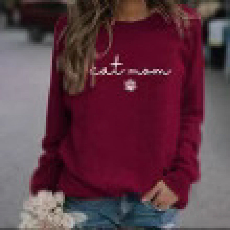 Damen Sweatshirt Katzenmama-Design Norvielle - Norvielle