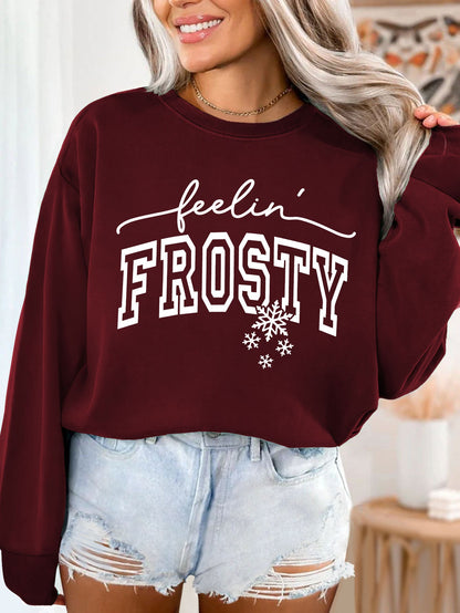 Damen Sweatshirt Grafik-Aufdruck Norvielle