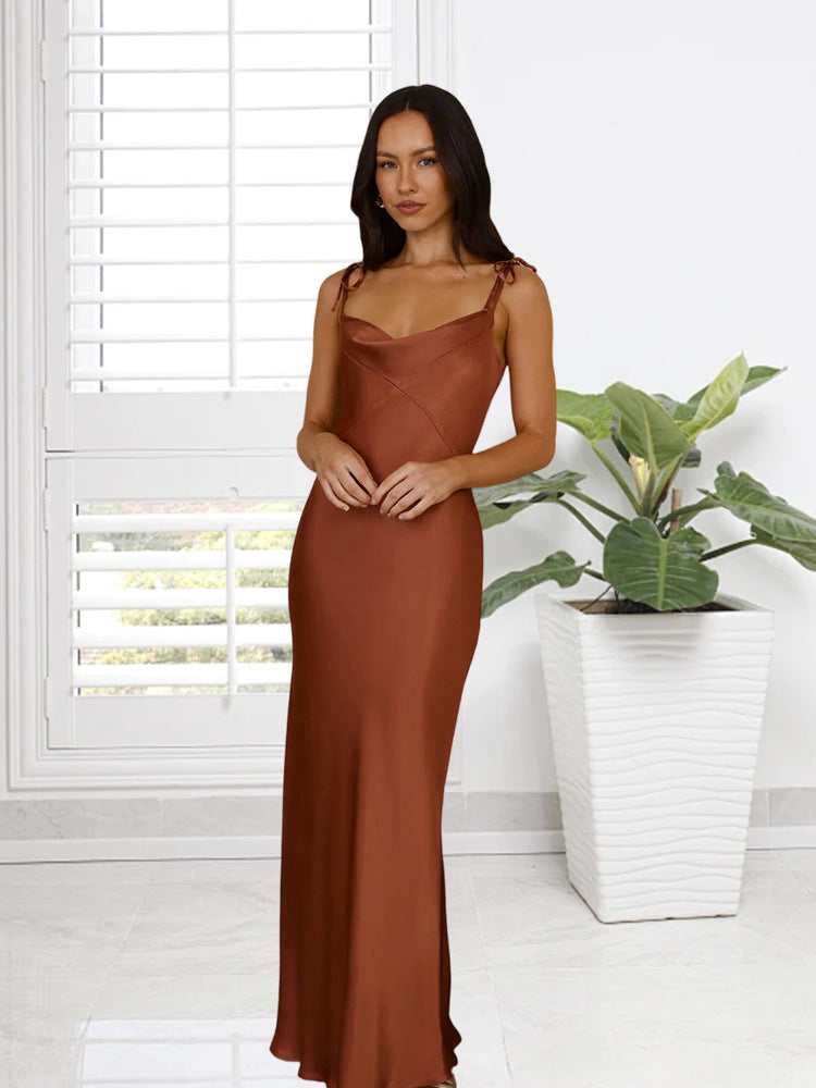 Damen Langabendkleid Spaghettiträger Elegantes