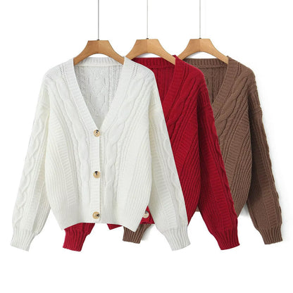 Damen Strickjacke V-Ausschnitt Kuschelig Norvielle - Norvielle