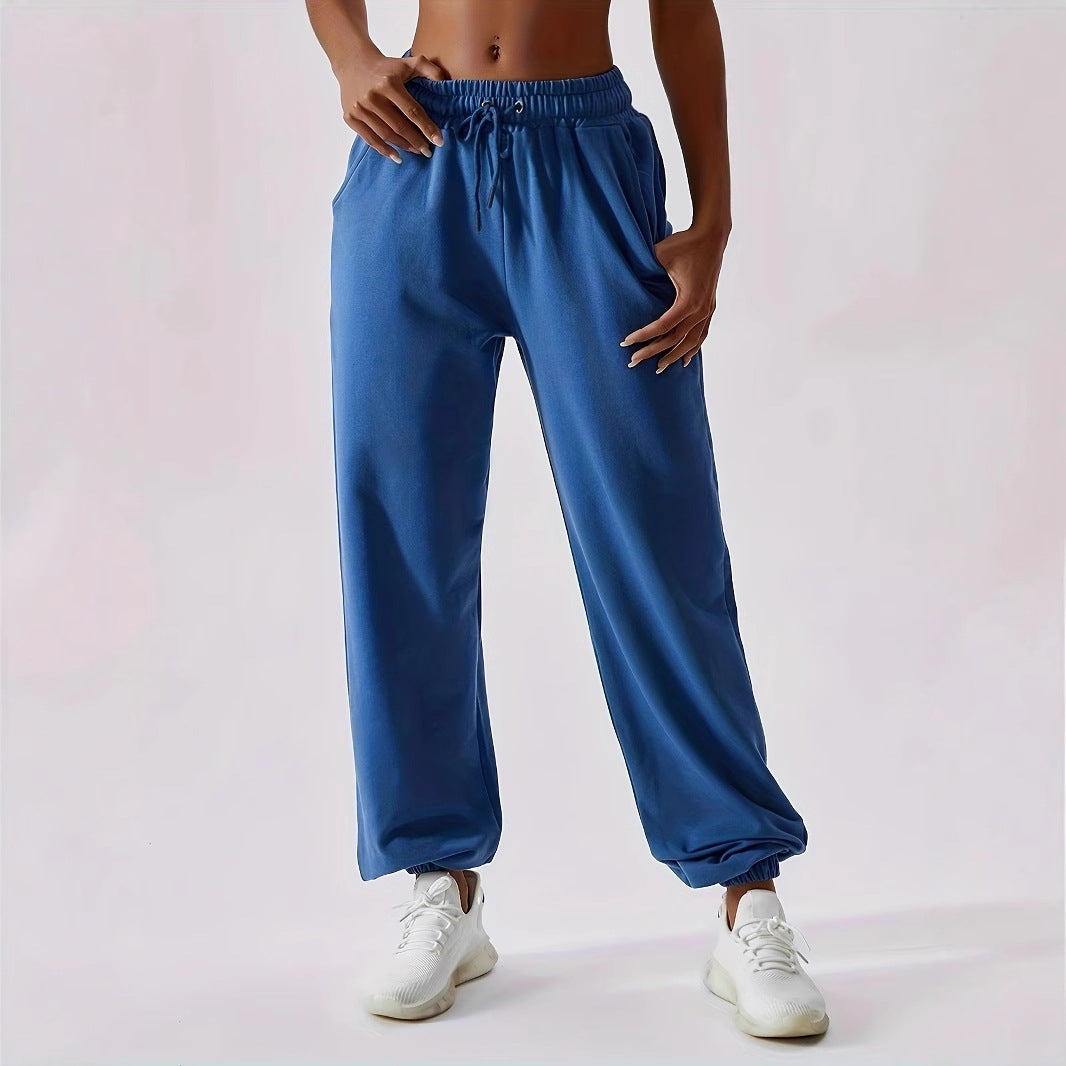 Damen Sporthose Hochbund Elastisch Schwarz Norvielle - Norvielle