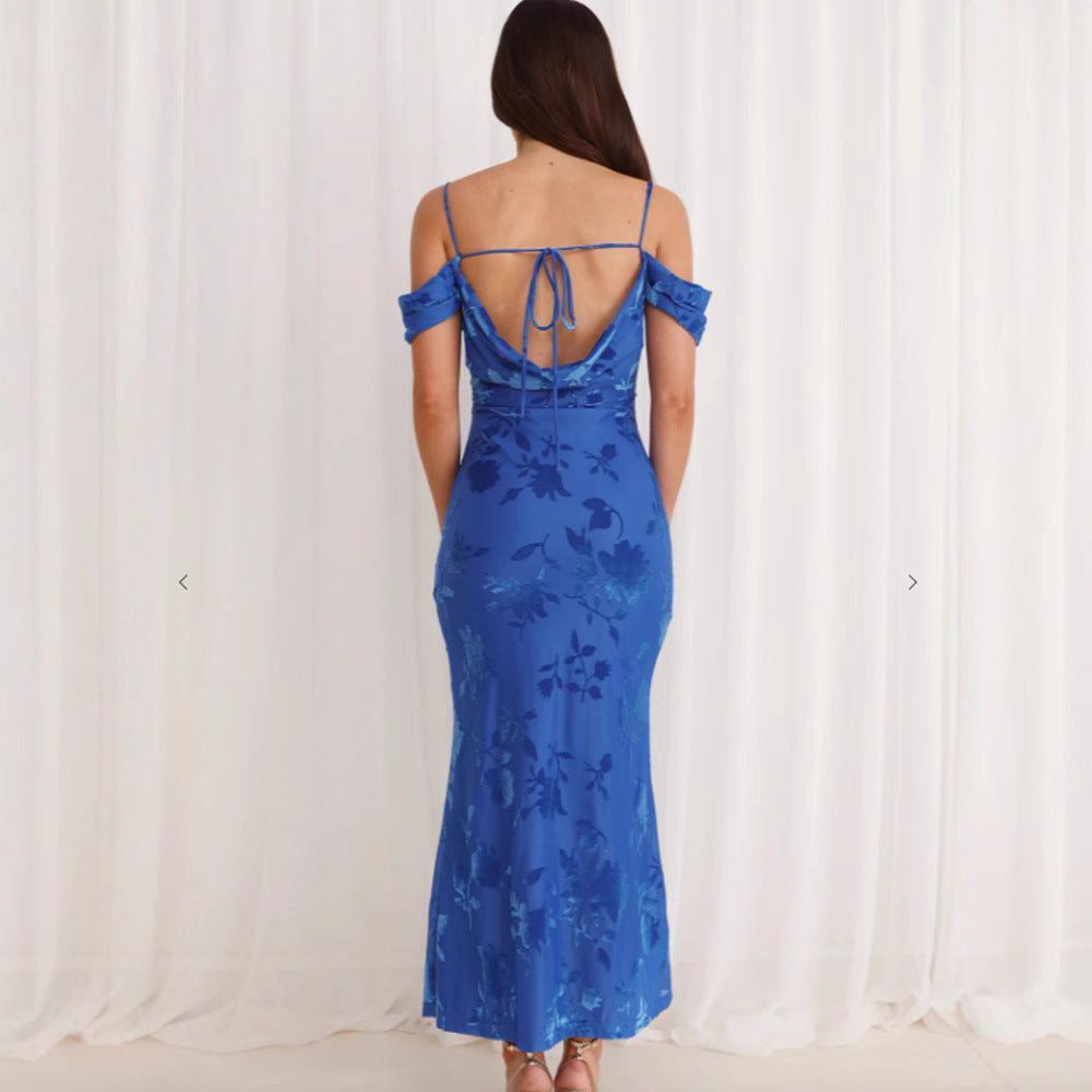 Damen Etuikleid mit Trägern Florales Design