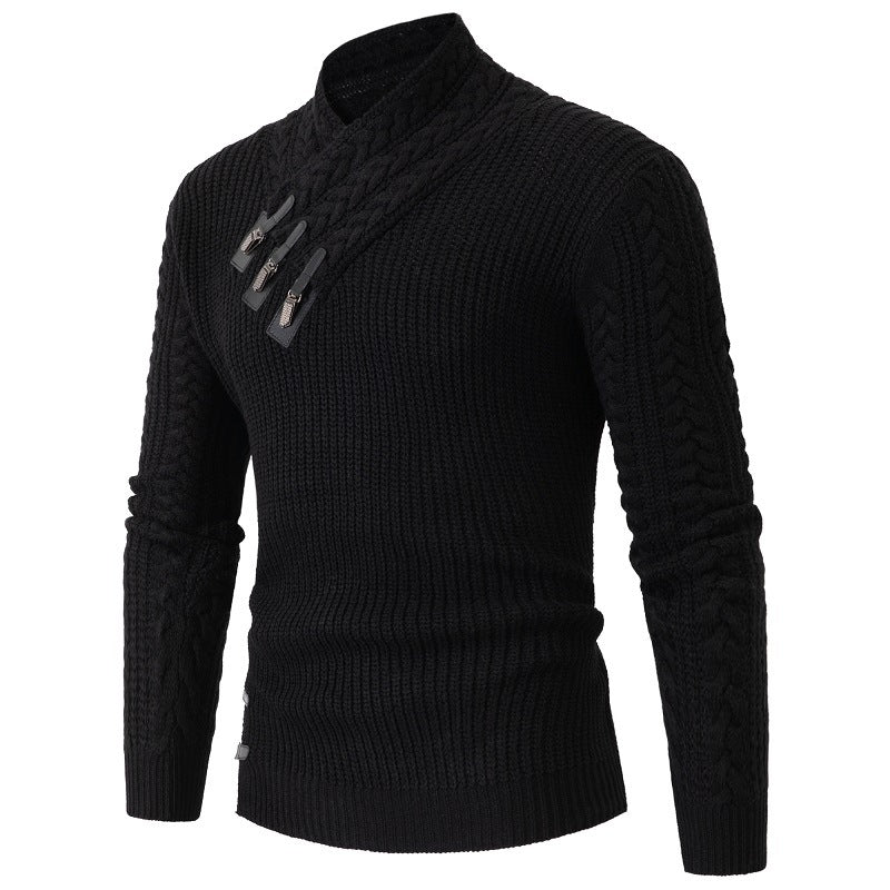 Herren Strickpullover Elegantes Zopfmuster Komfort