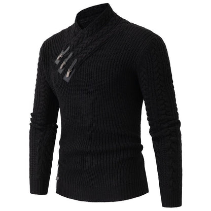 Herren Strickpullover Elegantes Zopfmuster Komfort