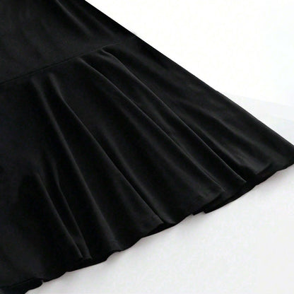 Damen Minikleid Off-Shoulder Wickeldetail Elegantes Kleid
