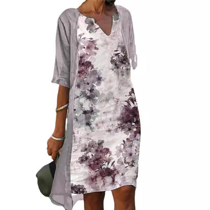 Damen Sommerkleid Floralmuster Leichtes Design Norvielle