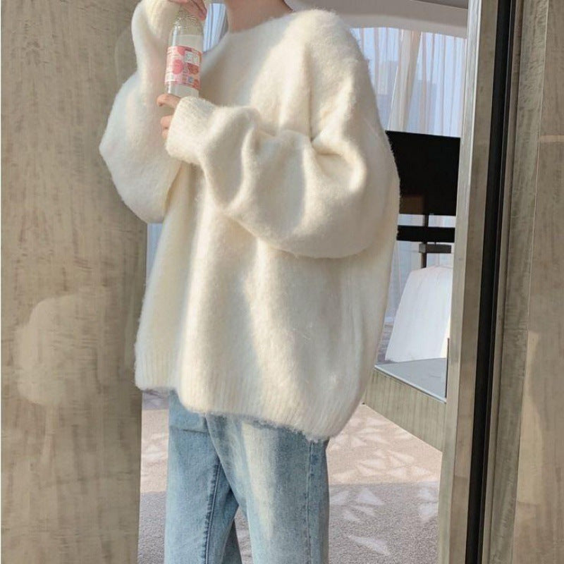 Damen Oversized Strickpullover Rippdetails Norvielle
