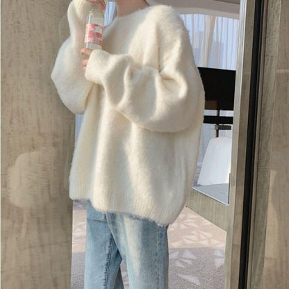 Damen Oversized Strickpullover Rippdetails Norvielle
