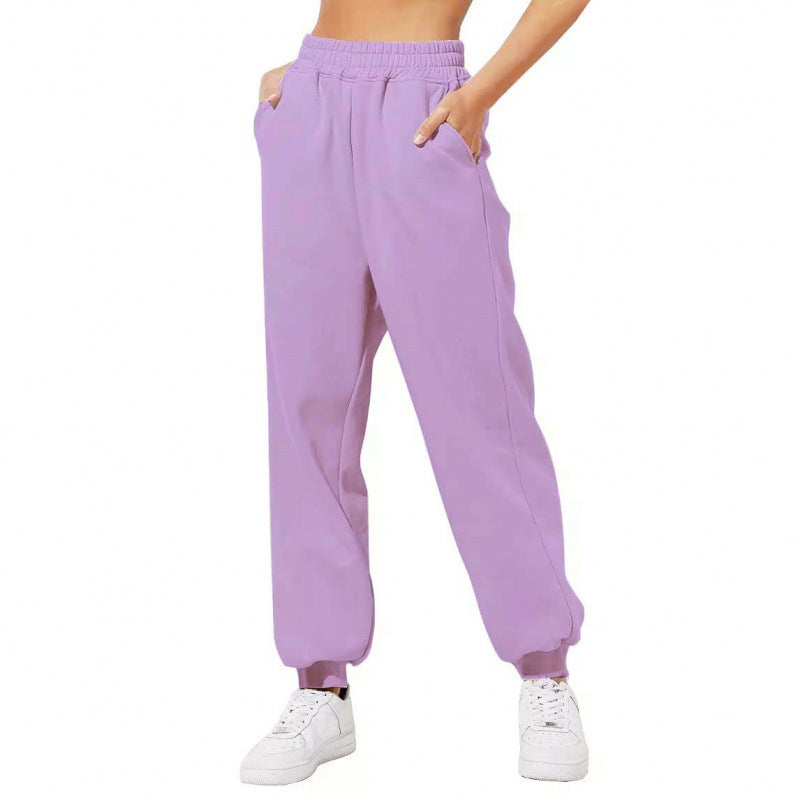 Damen Jogginghose Elastischer Bund Eingrifftaschen Norvielle