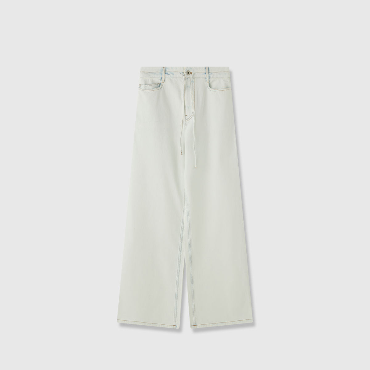Damen Denim-Culotte Weit mit hohem Bund und Gummizug