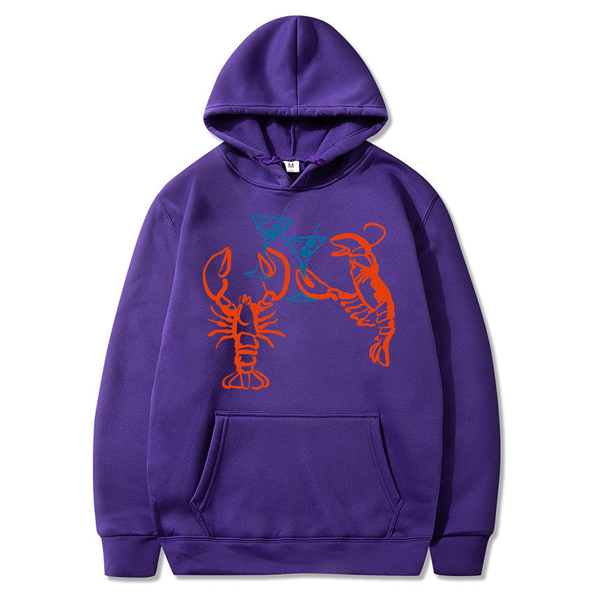 Damen Kapuzenpullover Hummer Motiv