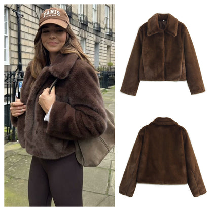 Damen Kunstpelzjacke Kuschelig Norvielle - Norvielle