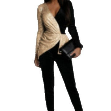 Damen Jumpsuit schimmernd Tailliert Norvielle