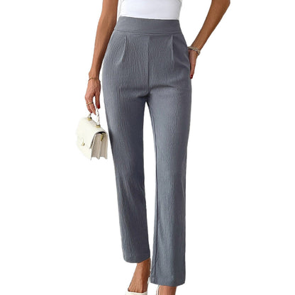 Damen Stoffhose Hochtaillierte Eleganter Schnitt