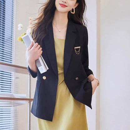 Damen Blazer Elegant Knopfdetails