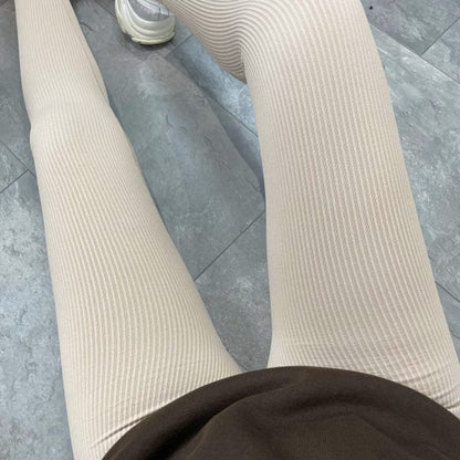 Damen Leggings Rippdesign Hochwerdig Elastisch Norvielle