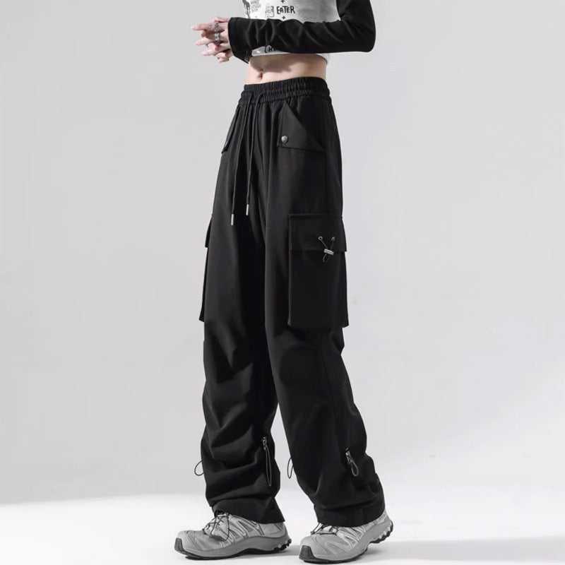 Damen Cargo-Hose Mit Seitentaschen Verstellbarer Bund Norvielle