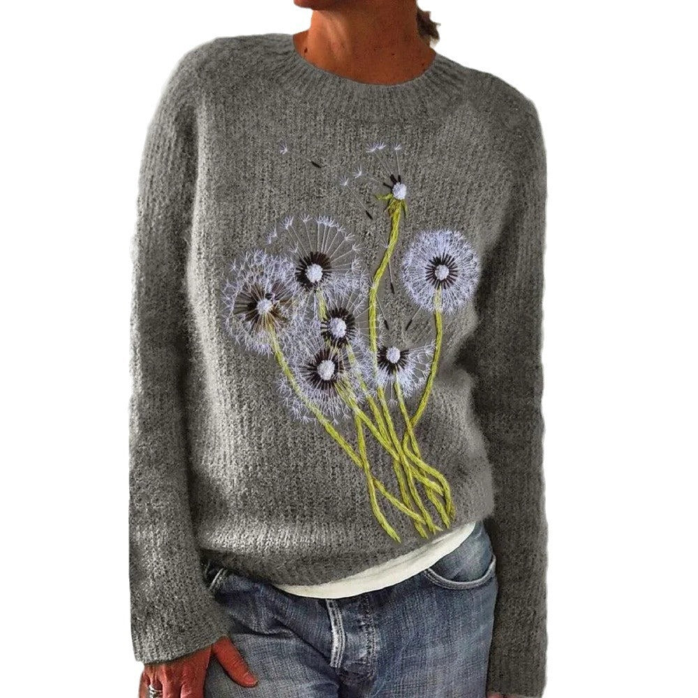Damen Pullover Kuschelfleece Festlich Motiv Norvielle