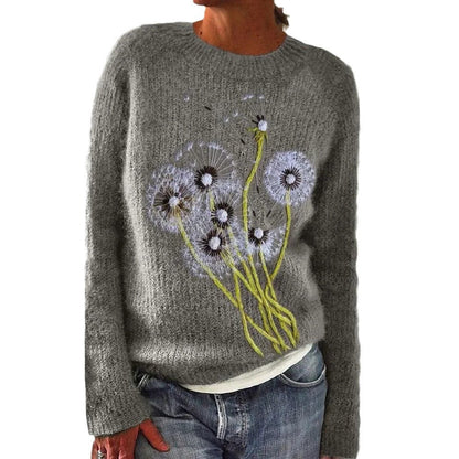 Damen Pullover Kuschelfleece Festlich Motiv Norvielle