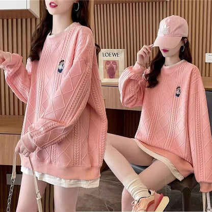 Damen Strickpullover Zopfmuster Weich Norvielle