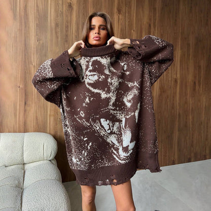 Damen Oversized Pullover Farbverlauf - Norvielle