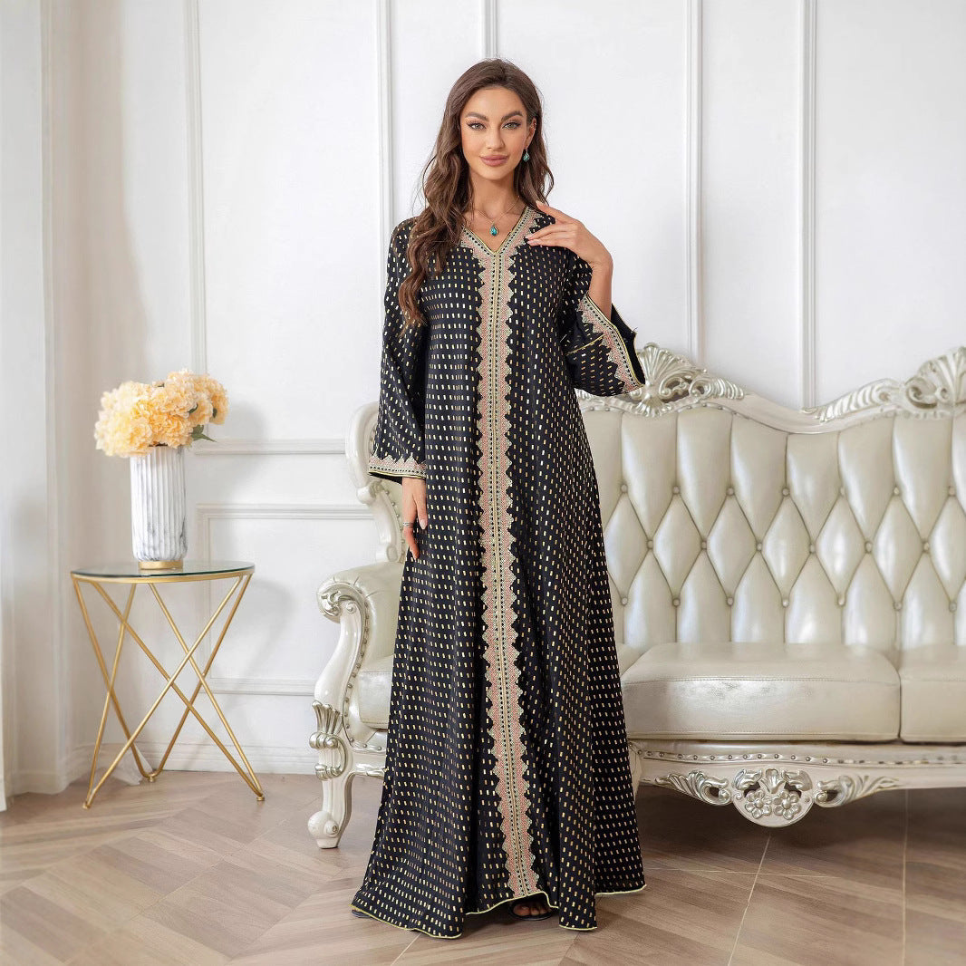 Damen Maxi-Kleid Kaftan-Stil mit Verzierungen Norvielle - Norvielle