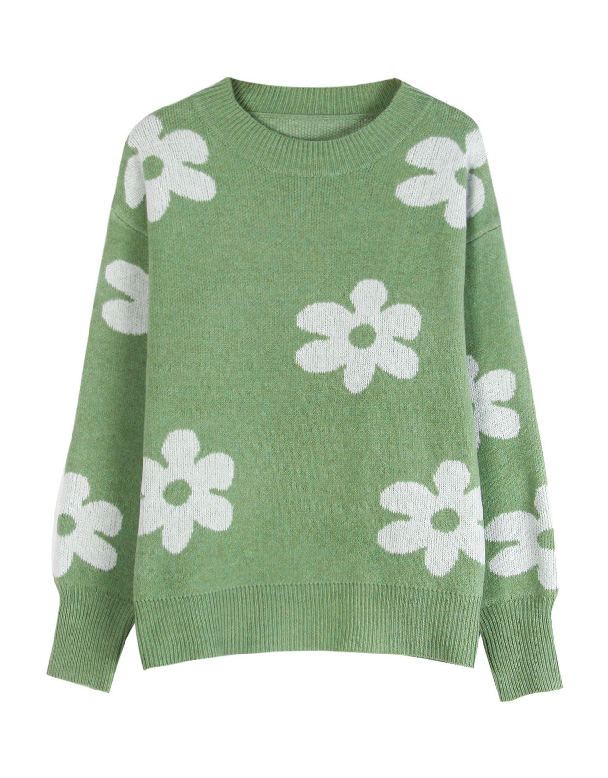 Damen Pullover Florales Design Lässiger Schnitt