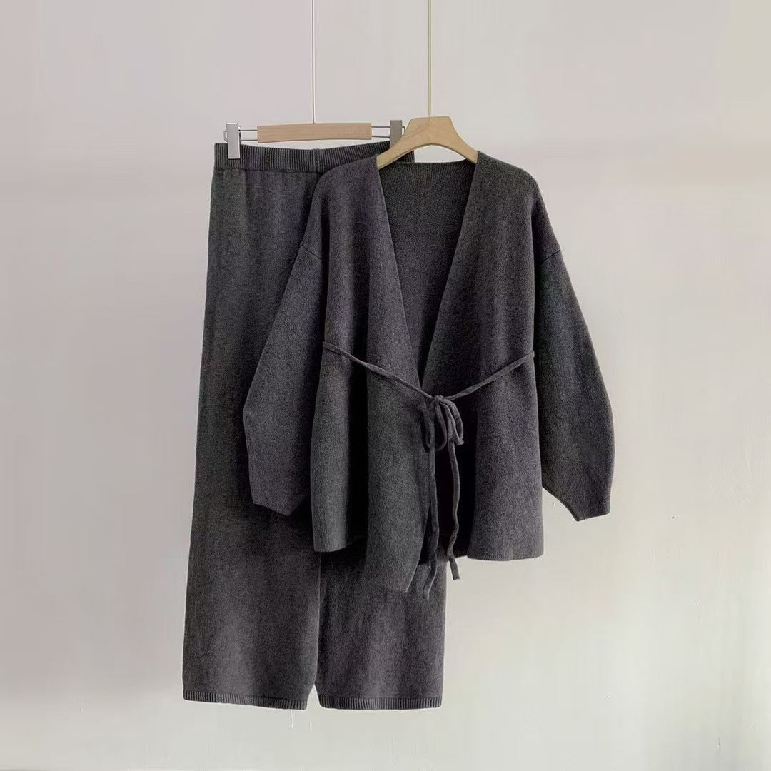 Damen Wickeloberteil Weites Design mit Hose