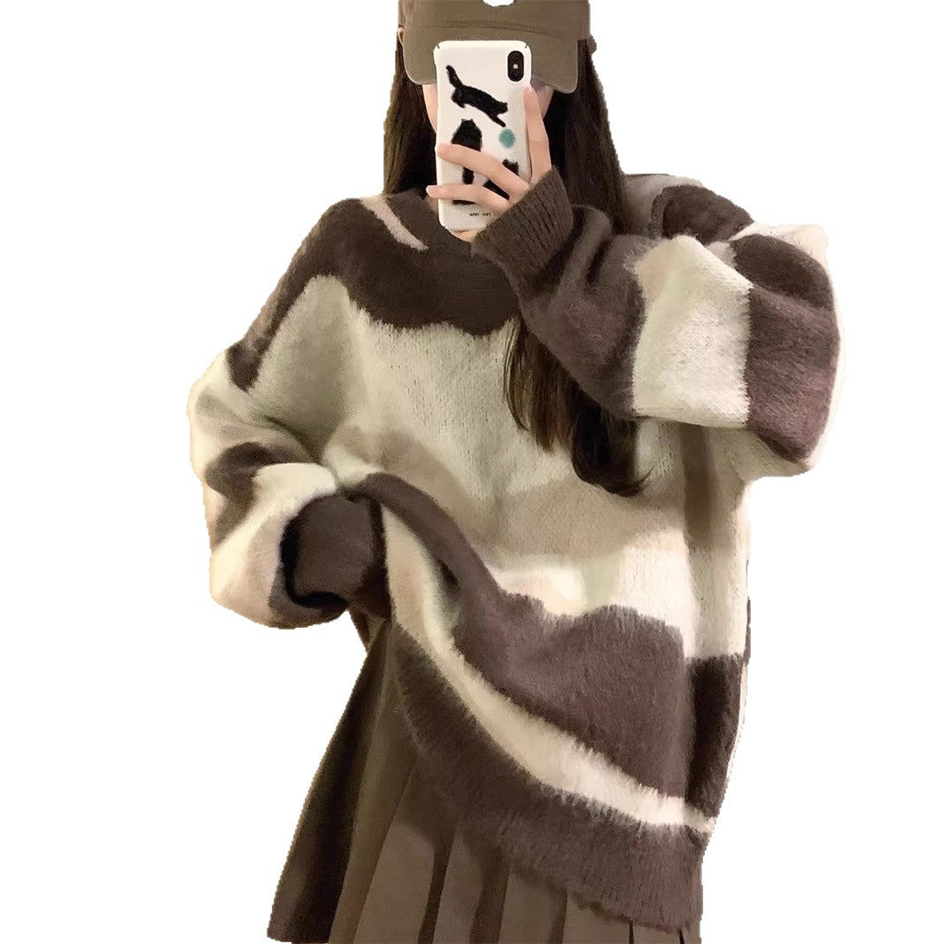 Damen Oversized-Pullover Kuschelig Modern Farbverlauf Norvielle