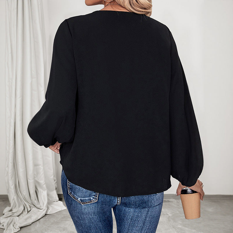 Damen Bluse Tiermuster Lässiger Schnitt Norvielle