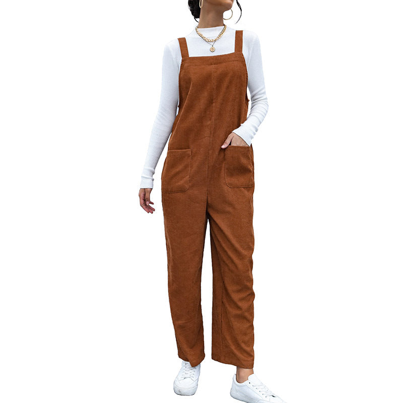Damen Cordhose Weich Bequem Mit Taschen