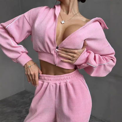 Damen Loungewear-Set mit Kapuze Weites Design Norvielle