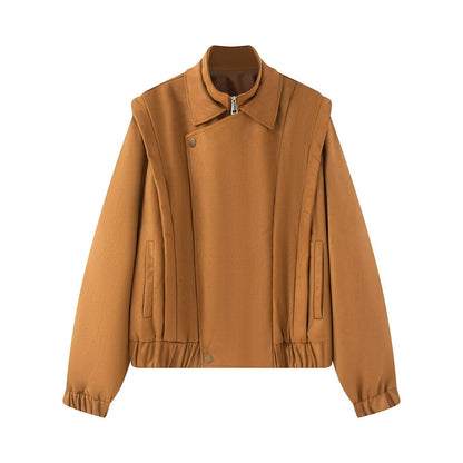 Damen Übergangsjacke Asymmetrisch Bequem