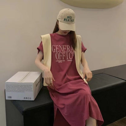 Damen T-Shirt-Kleid mit Schriftzug Norvielle